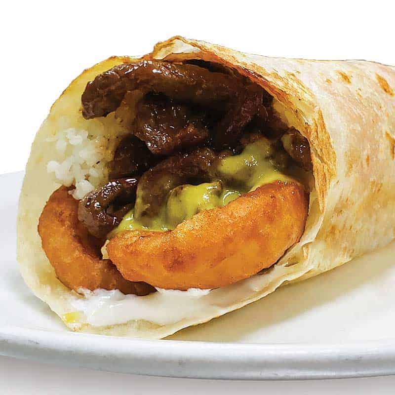 Hawaiian Onion Ring Burrito